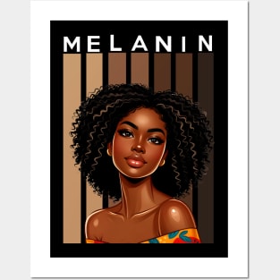 Melanin Shades Beauty Afrocentric Afro Queen Posters and Art